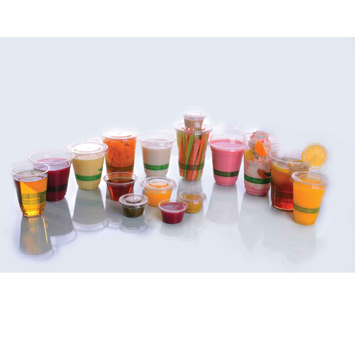 Compostable Vegware Green Band Standard PLA Cold Drinks Cup – Green Man  Packaging