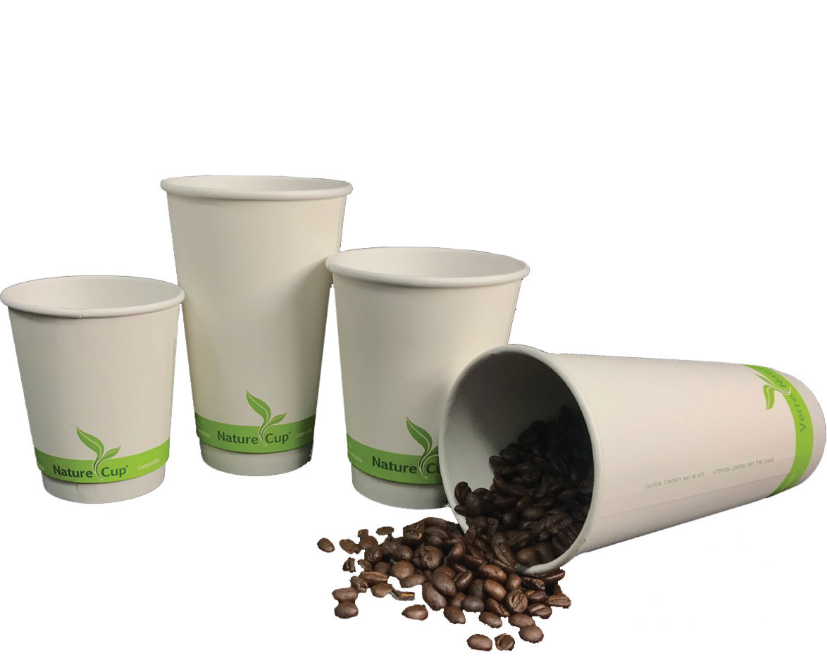 Double Wall Black Compostable Paper Cup 4oz D:2.4in H:2.4in - 25 pcs -  BioandChic