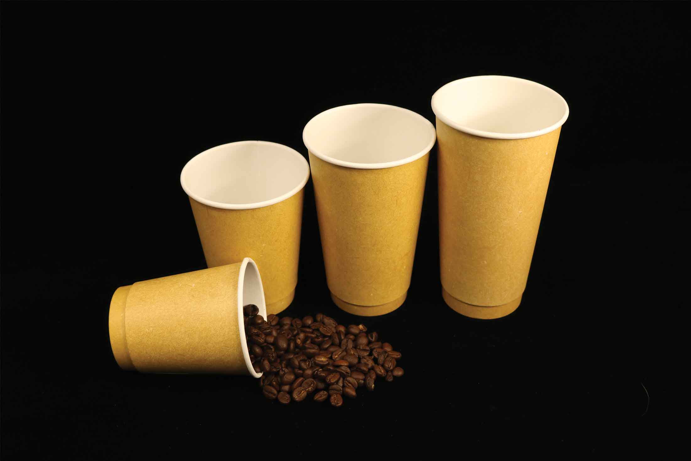 12 oz Kraft Double Wall Paper Hot Cup | 500/Case