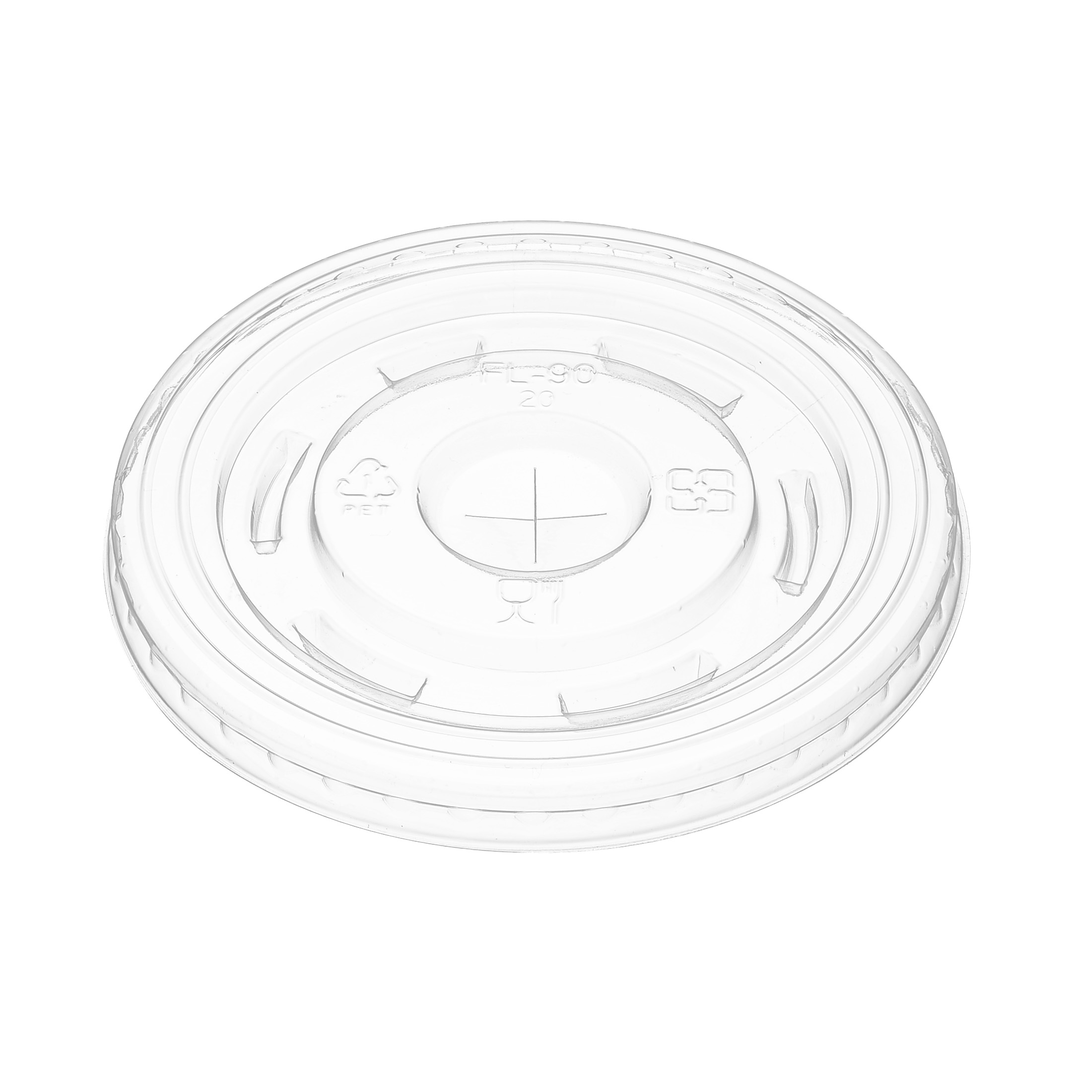 PP Plastic Dome Lid 8 oz x50 - Disposable glass